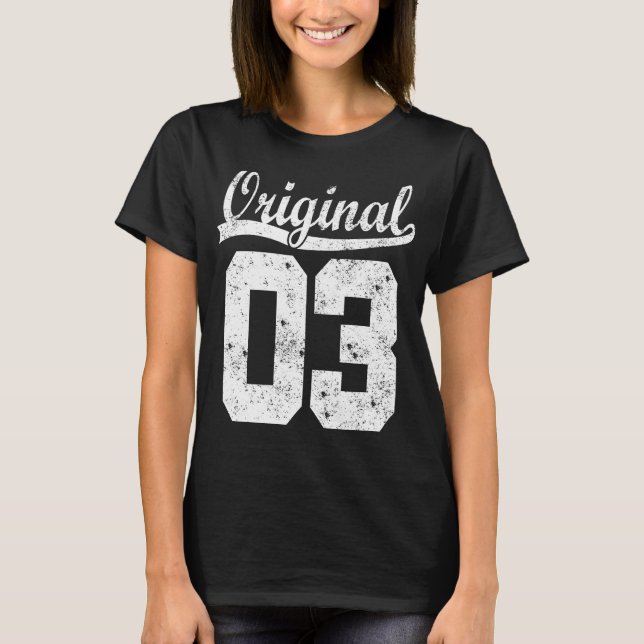 T-shirt Né chemise d'anniversaire 2003 (Devant)