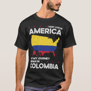 T-shirt Né Colombie Colombie Colombie Amérique États-Unis 