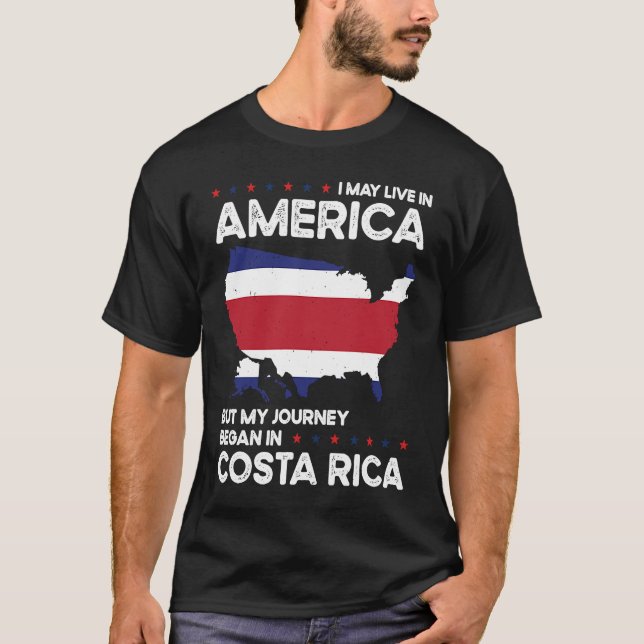 T-shirt Né Costa Rica Costa Rica Costa Rica Amérique États (Devant)
