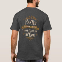 "Ne craignez pas" Croix dorée Chemise vintage avec