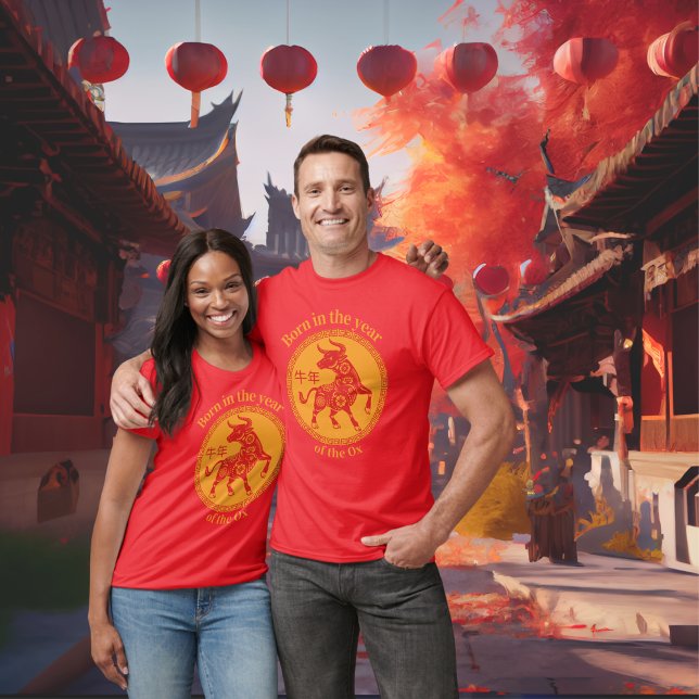 T-shirt Né dans l'année de l'Ox - Zodiac chinois (Créateur téléchargé)