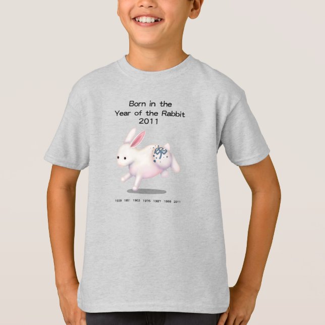 T-shirt Né dans l'année du lapin 2011 (Devant)