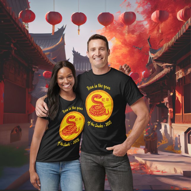 T-shirt Né dans l'année du serpent Nouvel An chinois bda (Créateur téléchargé)