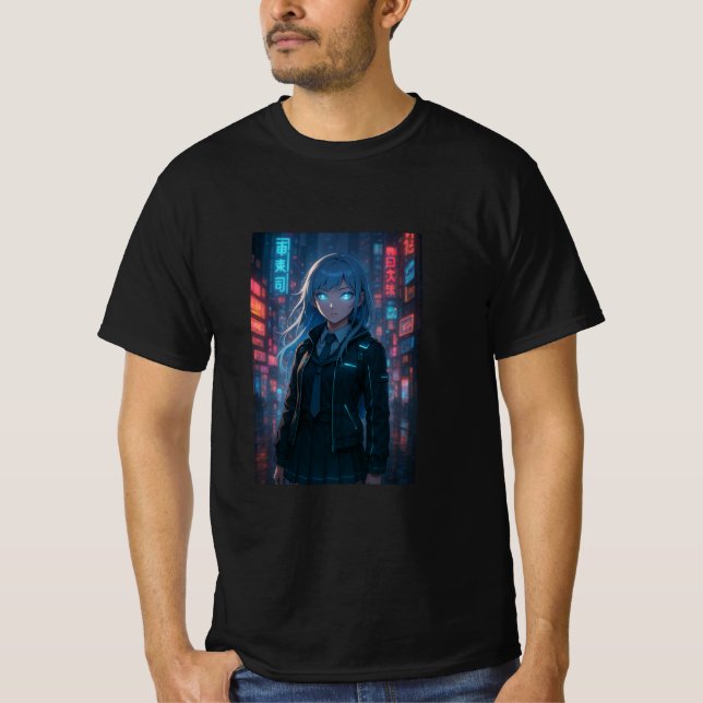 T-shirt « Né dans le code. Conçu pour la Terre. » (Devant)