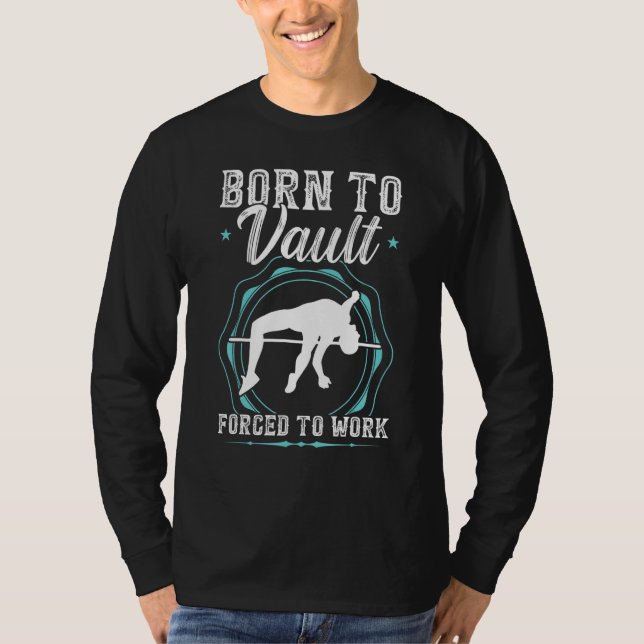 T-shirt Né Dans Un Quartier Forcé À Travailler Pole Jumpin (Devant)