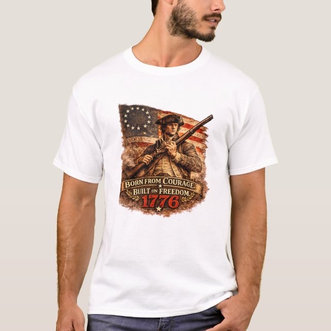 T-shirt né du courage (Devant)