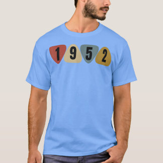 T-shirt Né En 1952 Guitariste Musique Onglet de guitare An