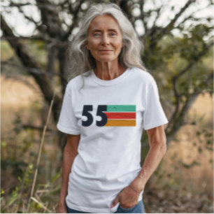 T-shirt Né en 1955 vintage 70e anniversaire cadeau