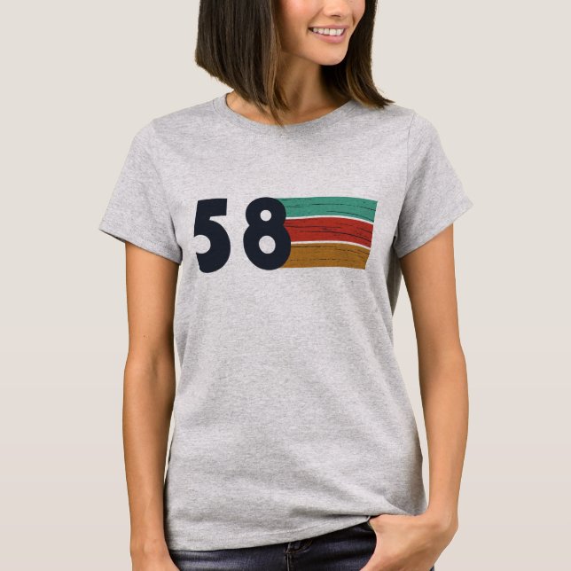 T-shirt né en 1958 anniversaire vintage (Devant)