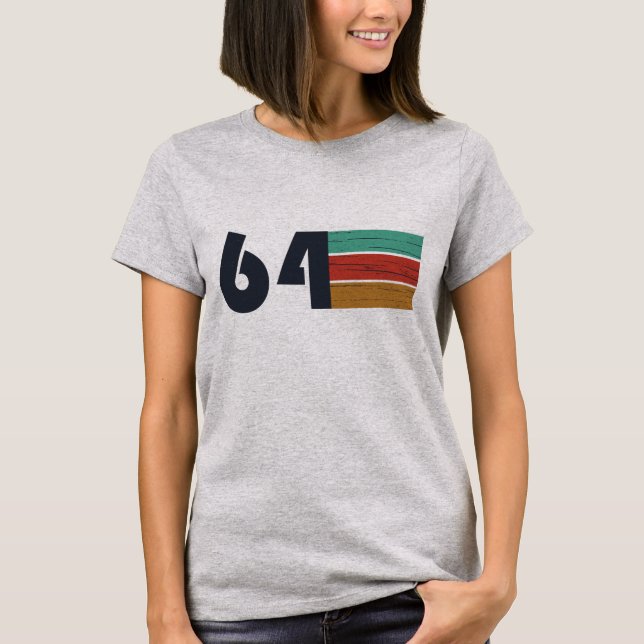 T-shirt né en 1964 anniversaire vintage (Devant)