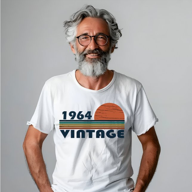 T-shirt Né en 1964 anniversaire vintage (Créateur téléchargé)