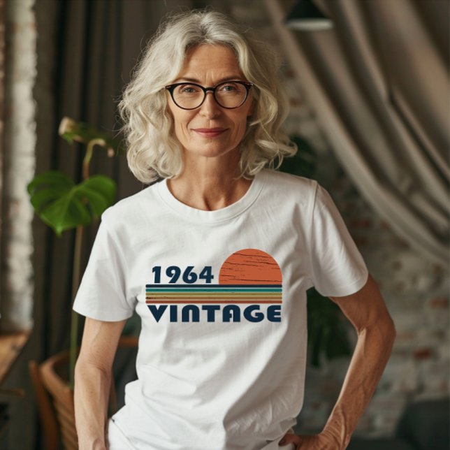 T-shirt Né en 1964 anniversaire vintage (Créateur téléchargé)