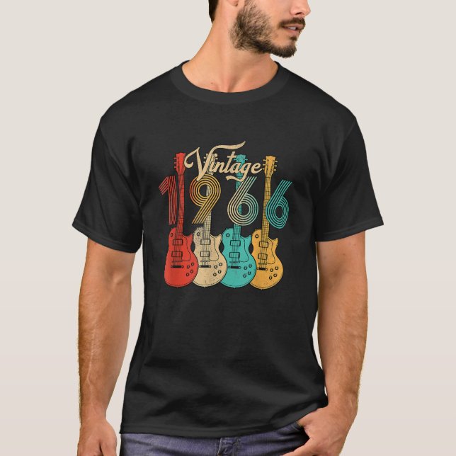 T-shirt Né en 1966 Conception drôle de cadeau de 60 ans po (Devant)