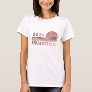 T-shirt Né en 1970 cadeau d'anniversaire vintage