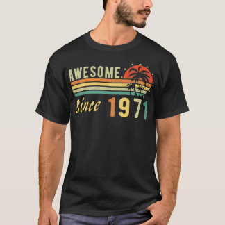 T-shirt Né En 1971, Magnifique Depuis 1971 Distressed Retr