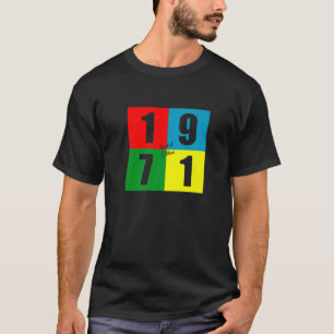 T-shirt Né En 1971 Retro Vintage 51St Limited Edition Bi