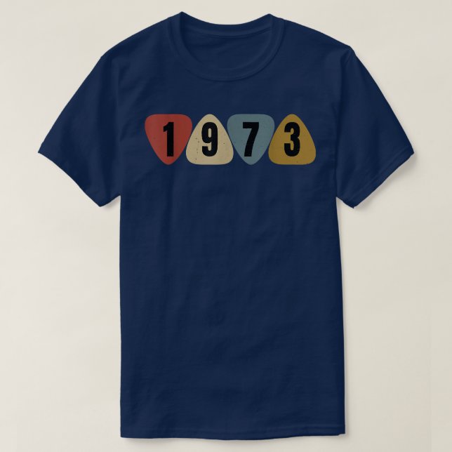 T-shirt Né En 1973 Guitariste Musique Onglet de guitare An (Design devant)