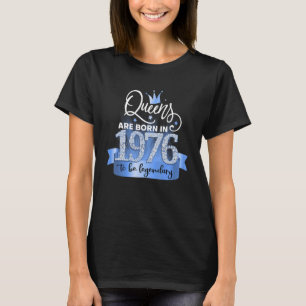 T-shirt Né en 1976 Je Festive Black Blue Party Outfit & A