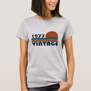 T-shirt Né en 1977 cadeau d'anniversaire vintage