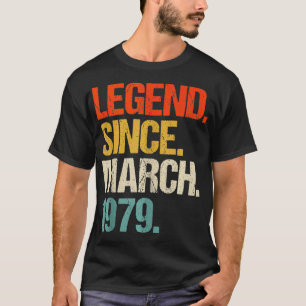T-shirt Né en 1979 45 Ans Fabriqué en 1979 45e anniversair
