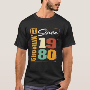 T-shirt Né en 1980, Crushinu2019 Ça Depuis 1980 Université