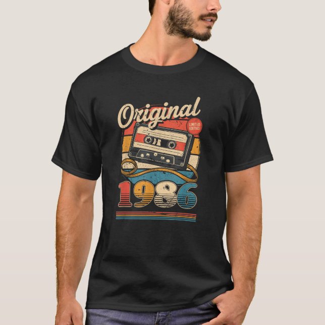 T-shirt Né en 1986 Design pour édition limitée 40 ans (Devant)
