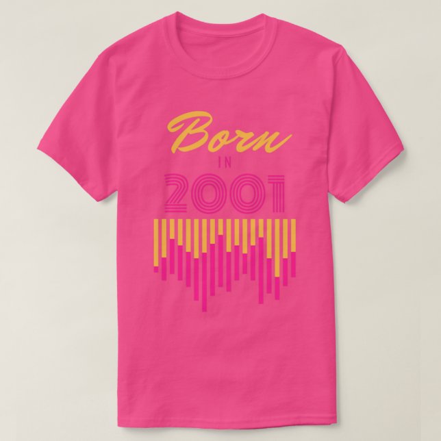 T-shirt Né en 2001 (Design devant)
