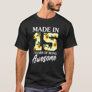 T-shirt Né En 2015 7 Ans 7ème Anniversaire Filles Ados S