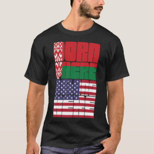 T-shirt Né en Biélorussie Appartient Américain