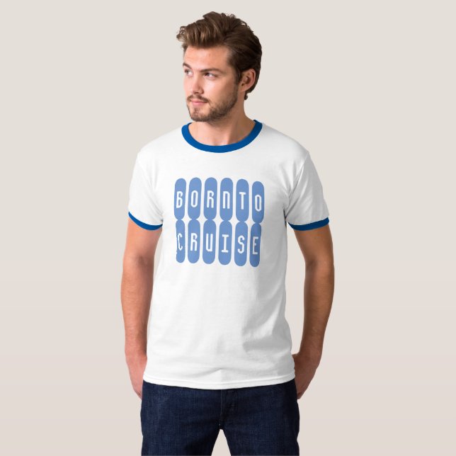 T-shirt Né En Croisière. Chemise pour les amateurs de croi (Devant entier)