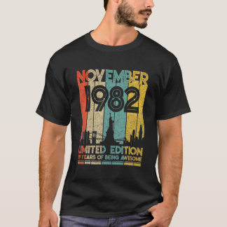 T-shirt Né En Novembre 1982 Birthday Limited Edition 39