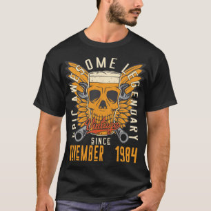 T-shirt Né en novembre 1984 anniversaire vintage