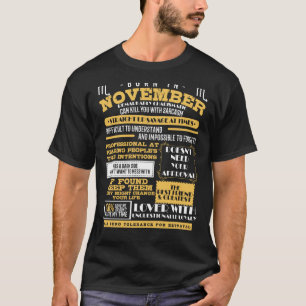 T-shirt Né en Novembre Scorpio Horoscope Anniversaire