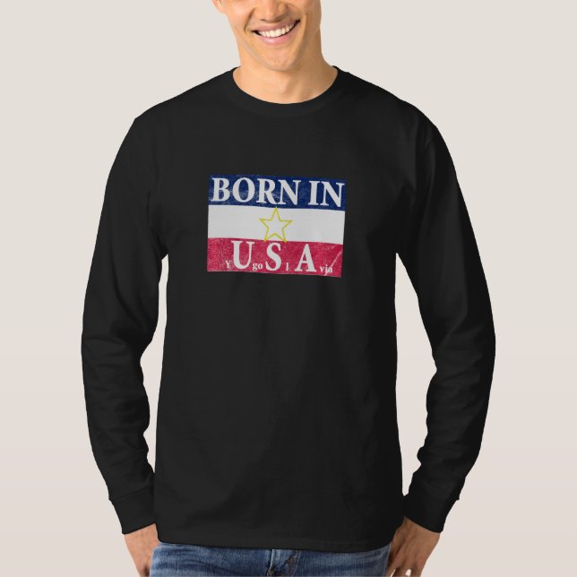 T-shirt Né En Yougoslavie Vintage (Devant)