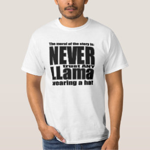 T-shirt Ne faites jamais confiance à un lama dans un