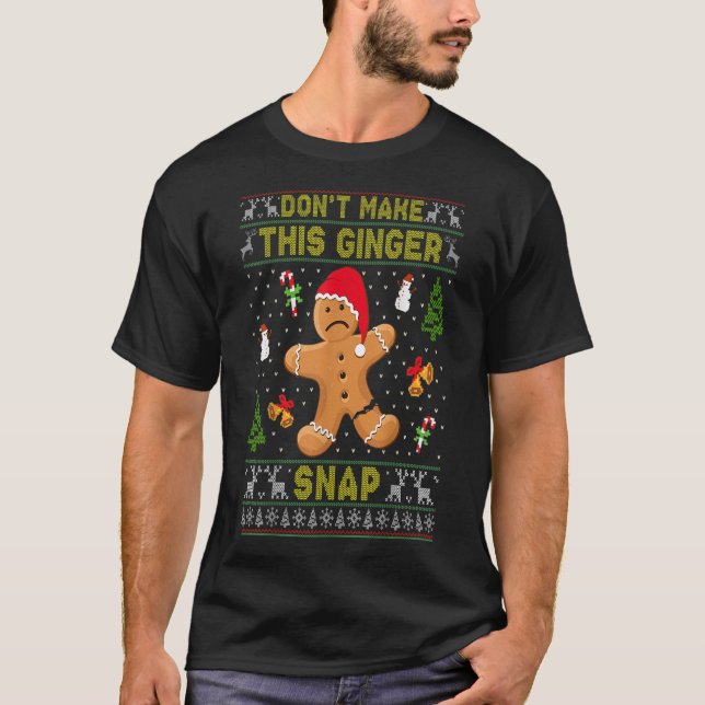 T-shirt Ne Faites Pas Ce Ginger Snap Redhead Cadeau laide  (Devant)