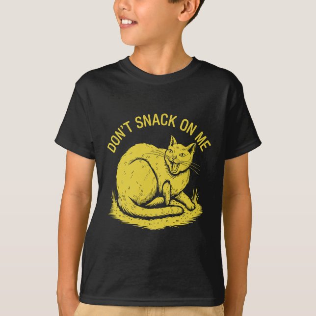 T-shirt Ne grignote pas sur moi drôle Chat 2 (Devant)
