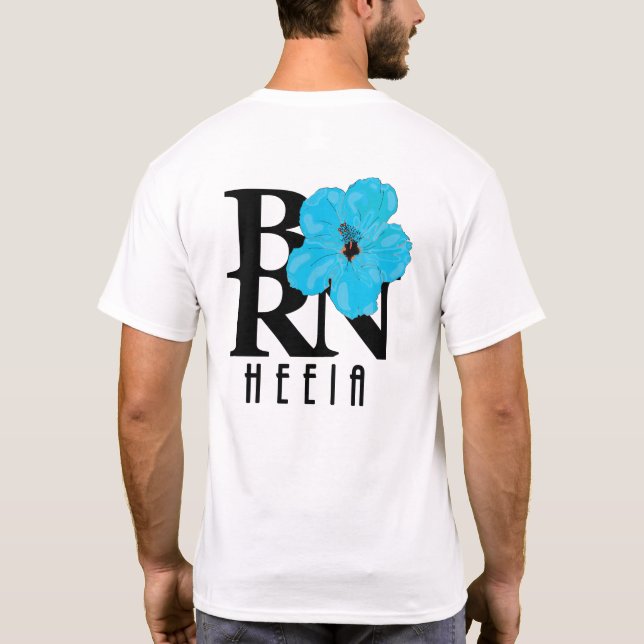 T-shirt NÉ Hibiscus bleu Heeia (Dos)