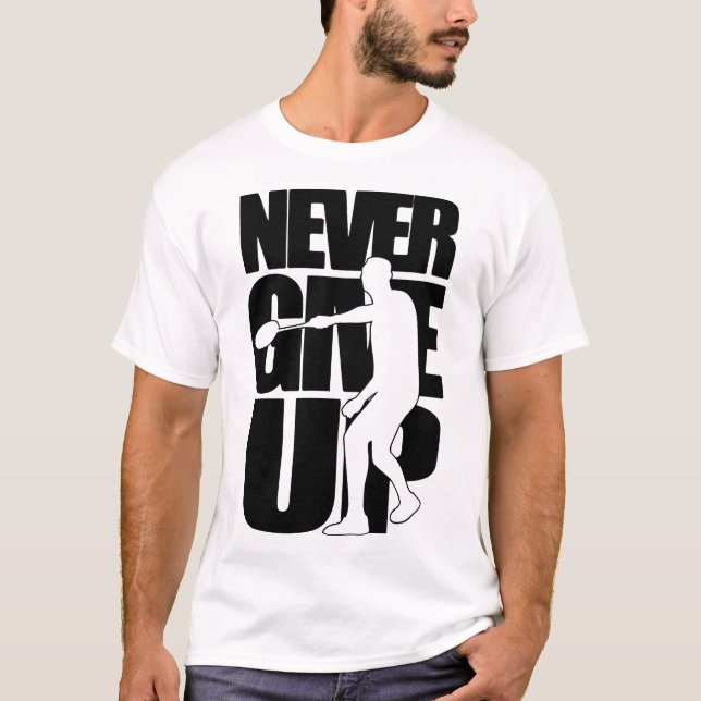 T-shirt NE JAMAIS ABANDONNER Badminton (Devant)