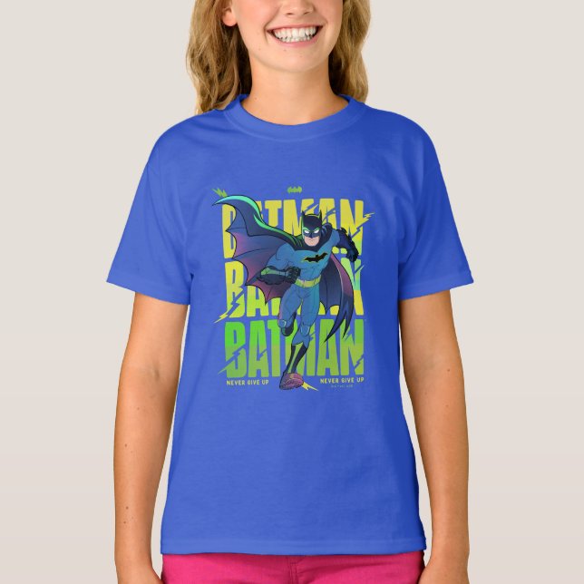 T-shirt Ne jamais abandonner Batman en cours d'exécution g (Devant)