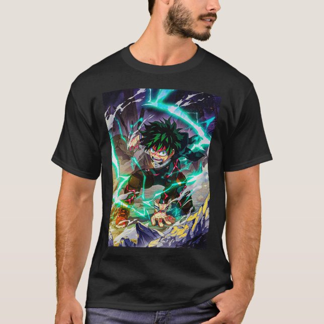 T-shirt ne jamais abandonner deku bnha (Devant)