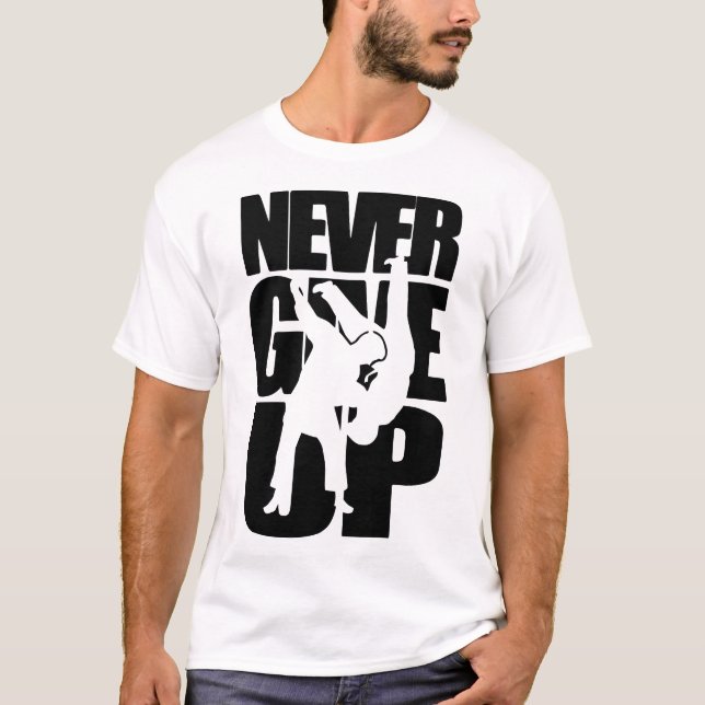 T-shirt Ne jamais abandonner Judo (Devant)