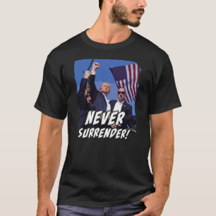 T-shirt Ne jamais abandonner le rallye Donald Trump du pat