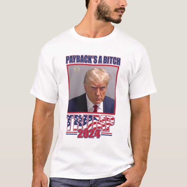 T-shirt Ne jamais céder - Trump 2024 (Devant)