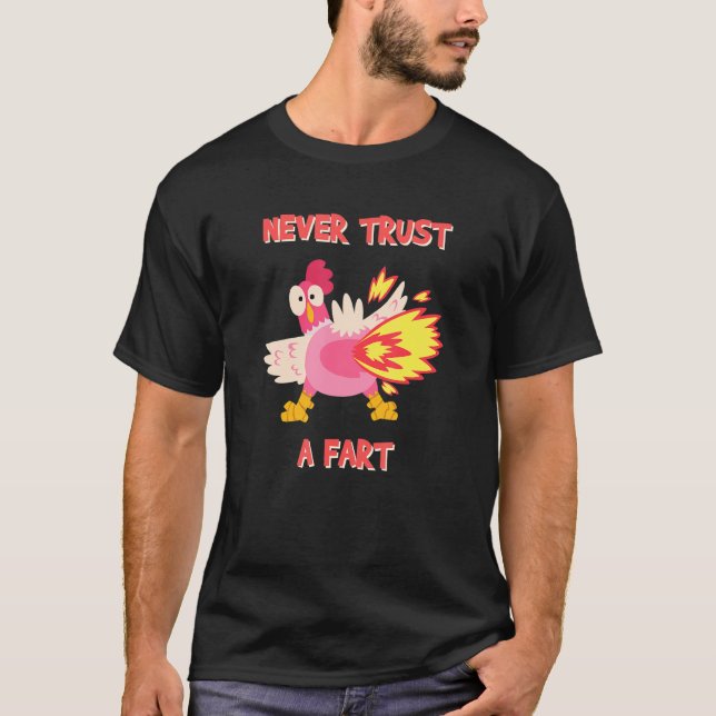 T-shirt Ne jamais faire confiance à un panier - Mens Fart  (Devant)