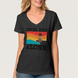 T-shirt Ne jamais faire de randonnée seul Bloodhound Graph