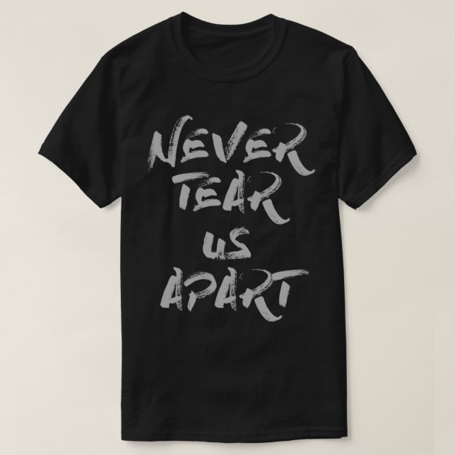 T-shirt ne jamais nous déchirer argent (Design devant)