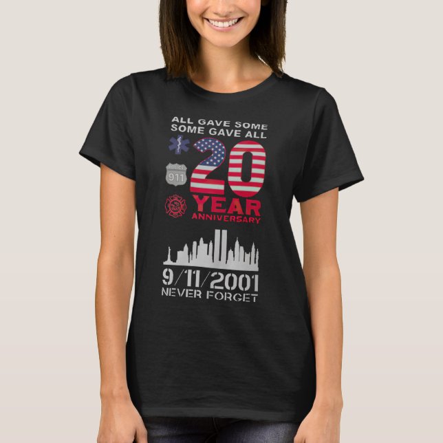 T-shirt Ne Jamais Oublier 9 11 (Devant)