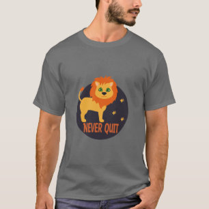 T-shirt Ne jamais quitter Kawaii drôle mignon lion en oran