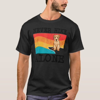T-shirt Ne jamais randonner seul Graphique de randonnée No